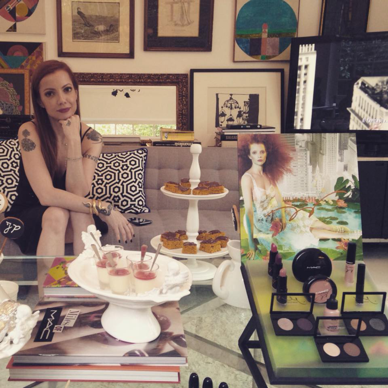 Julia Petit no lançamento da sua coleção para a M.A.C, em São Paulo. Foto: Bruna Covacci/Gazeta do Povo