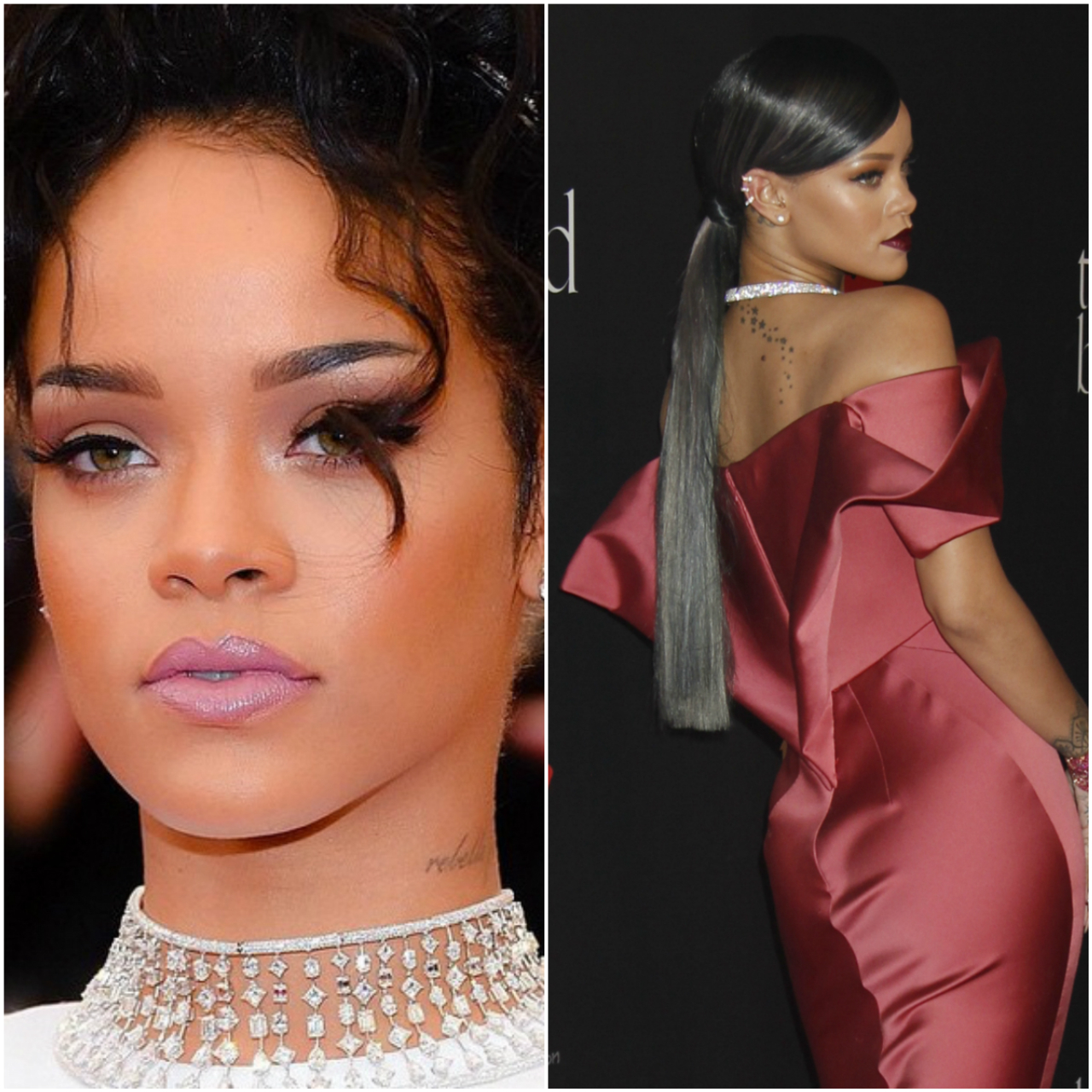 Rihanna adotou as mechas prateadas. (Fotos: Instagram/Bigstock)