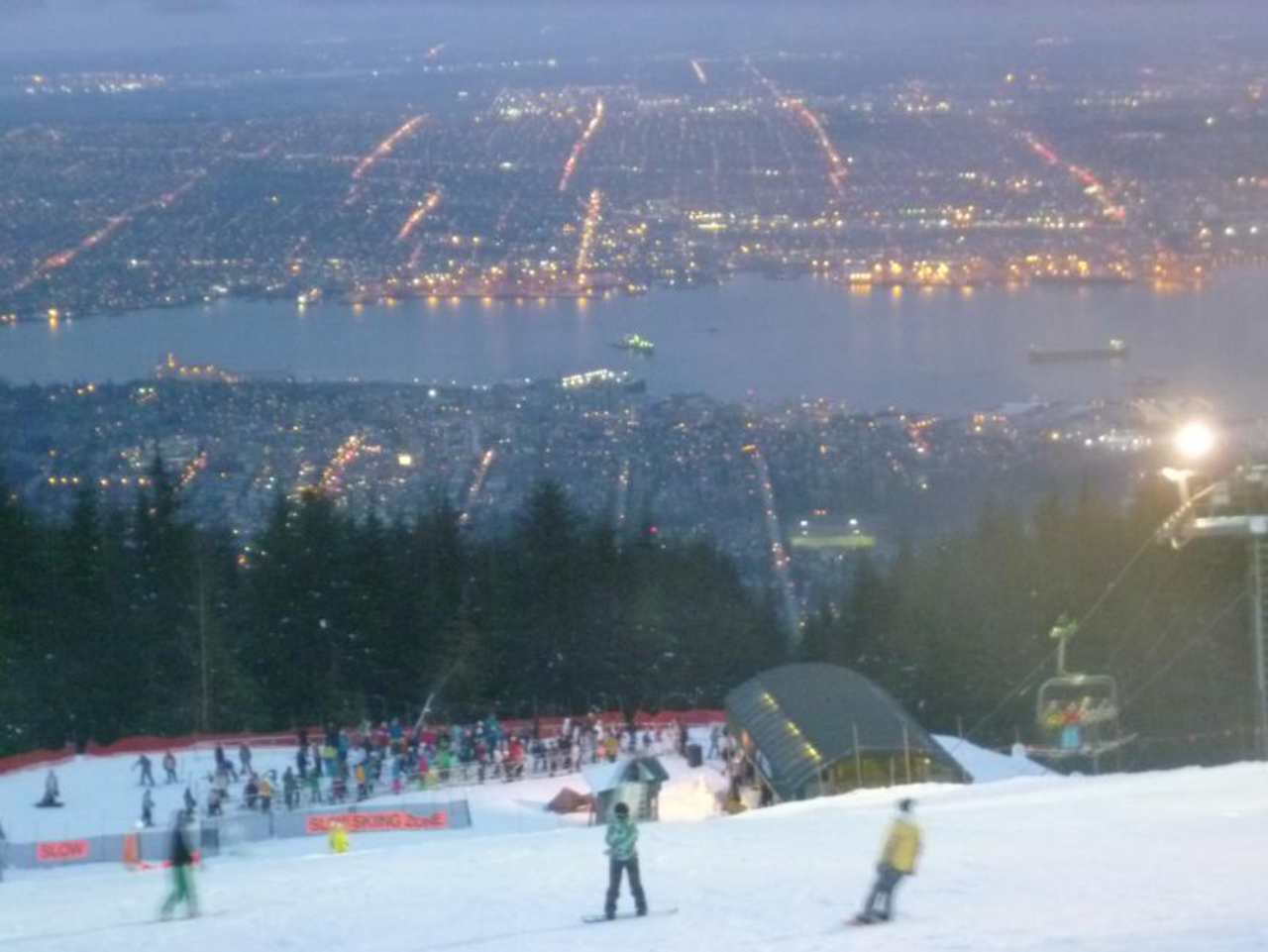 Pista de esqui de Grouse Mountain: próximo ao centro da cidade. Foto: Arquivo/Gazeta do Povo.