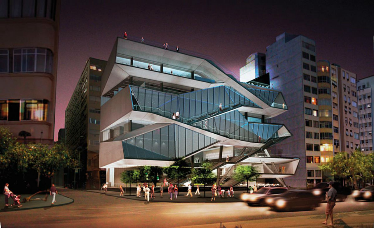 Projeto da futura sede do MIS na Avenida Atlântica (Foto: Divulgação)