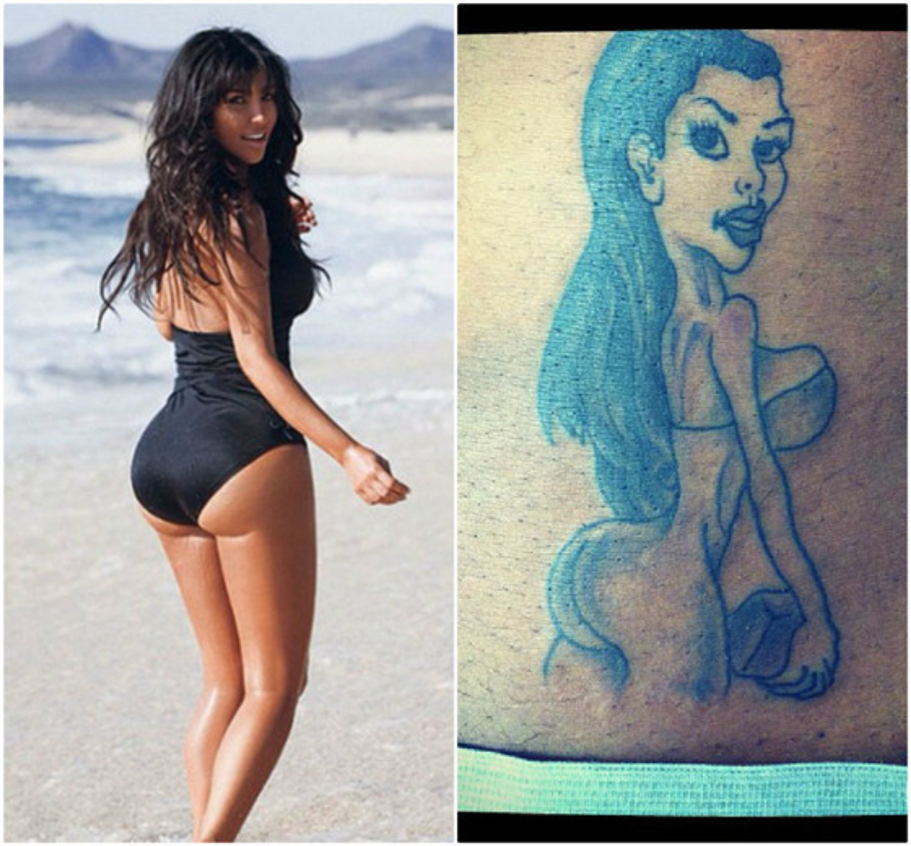 KIm Kardashian também já foi homenageada por fã. Foto: Reprodução Instagram