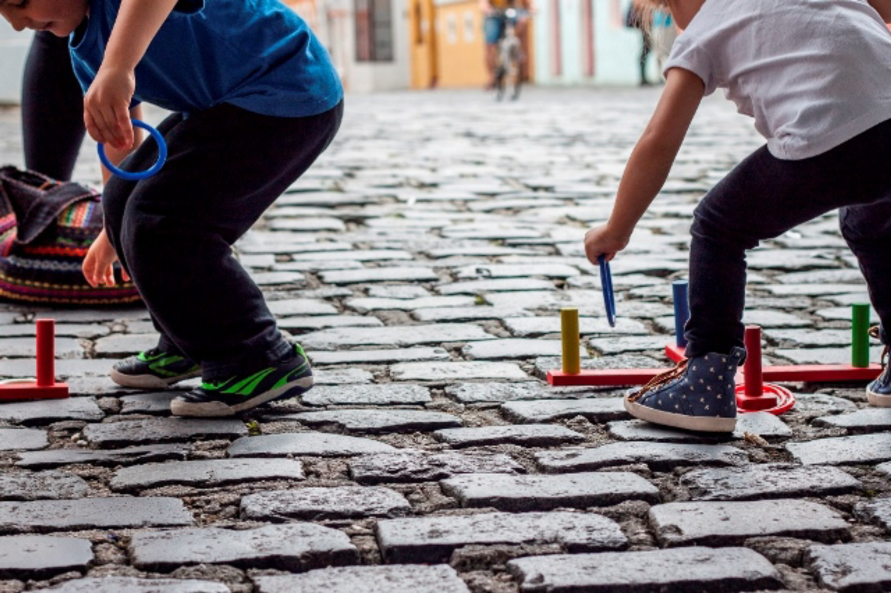 Brincadeiras do Centro Histórico Divertido de 2015 (Foto: Ana Schimmelpfeng)