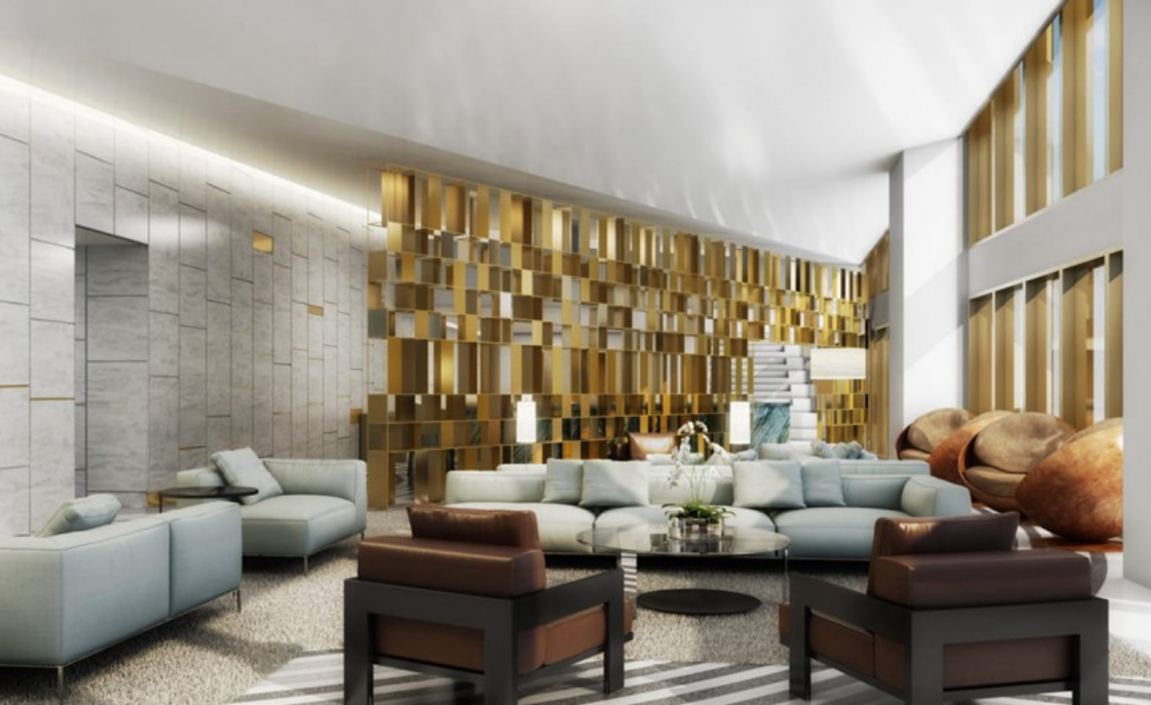 Lobby do hotel do Rio de Janeiro. As maiores reclamações são sobre ele não estar terminado. Foto: Reprodução/Trump.