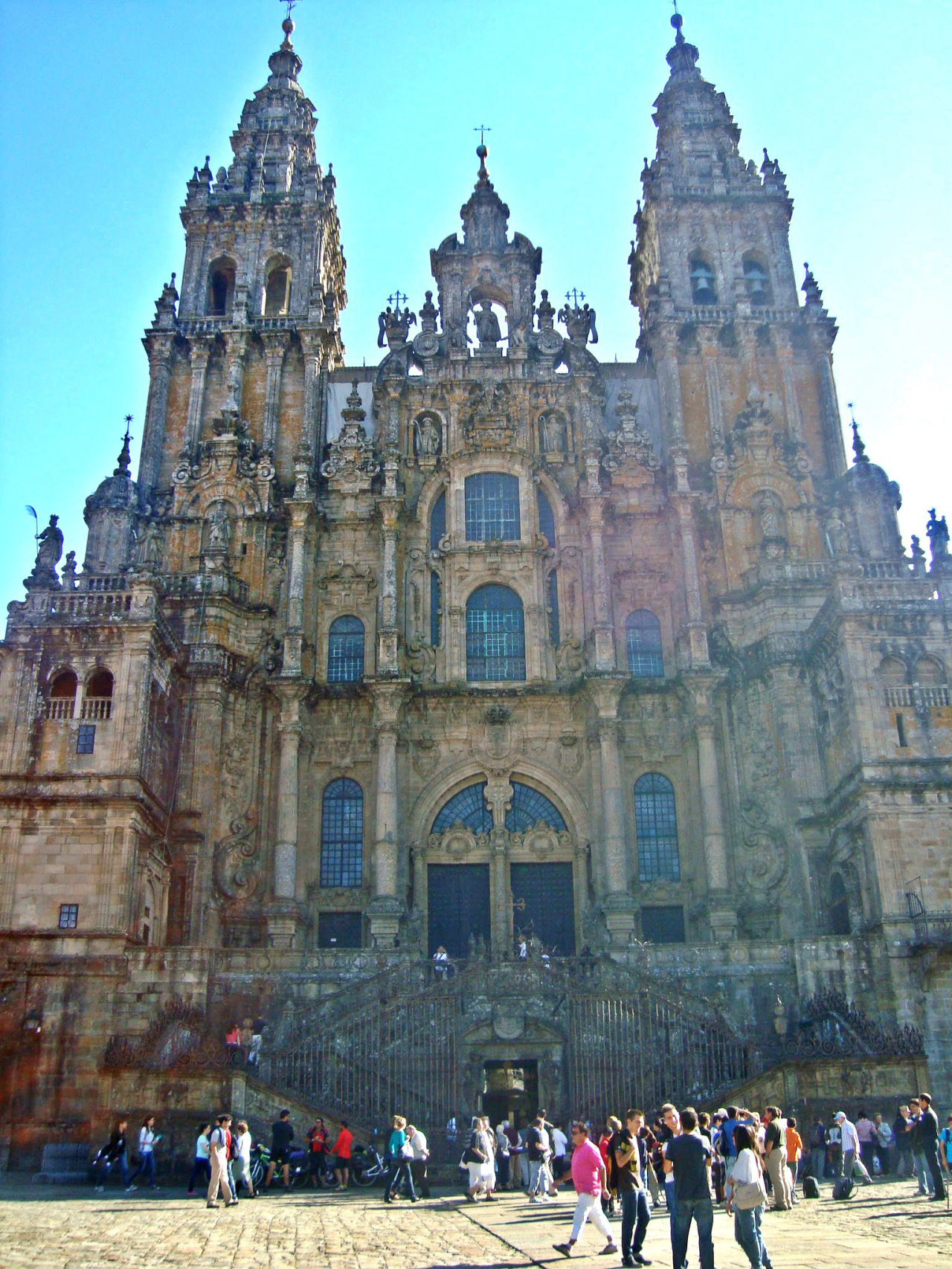 Vista frontal da Catedral de Santiago de Compostela. Foto: Carolina Werneck/Gazeta do Povo